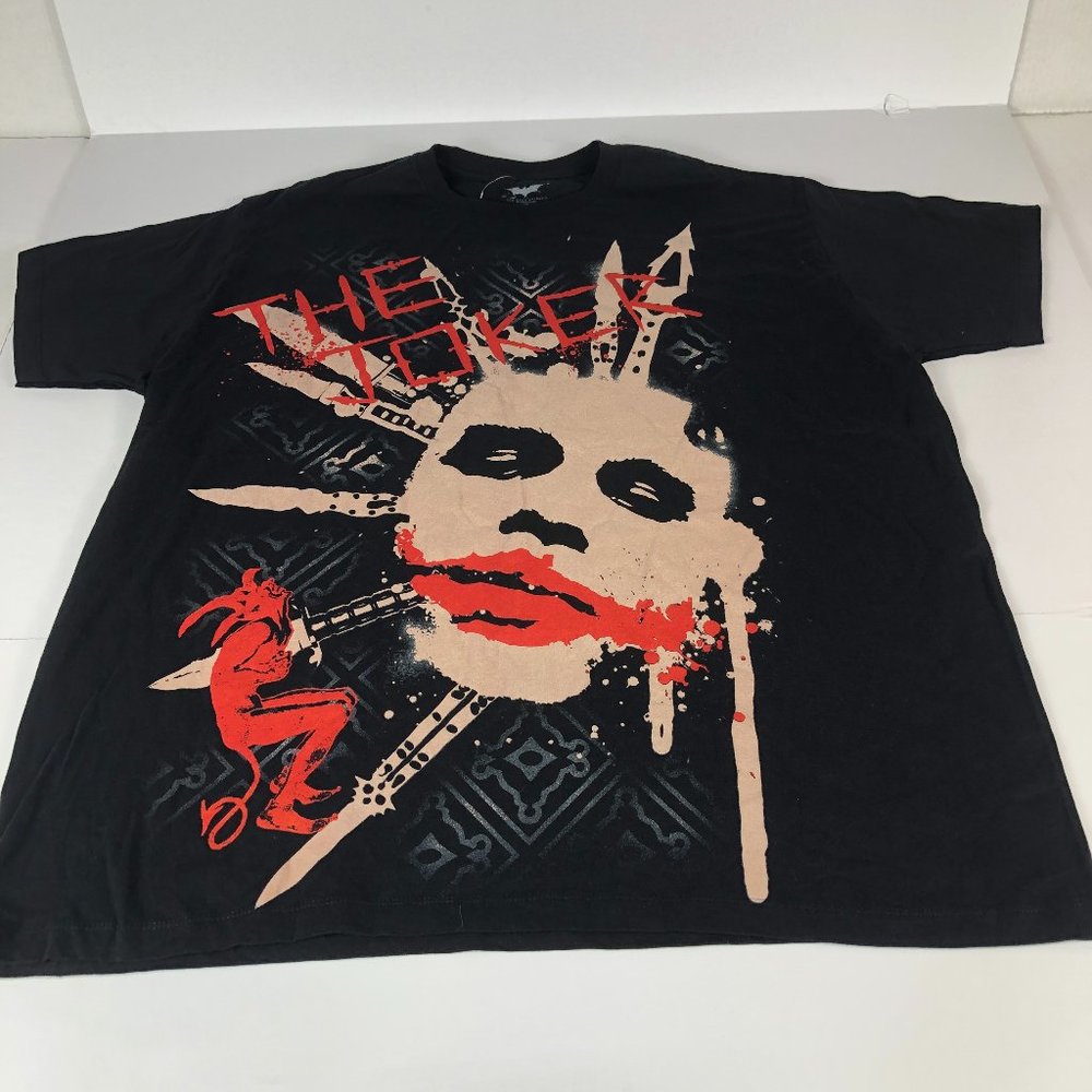 The Joker Shirt Men Extra Extra Large Black Big Graphic Print Health Ledger 2008